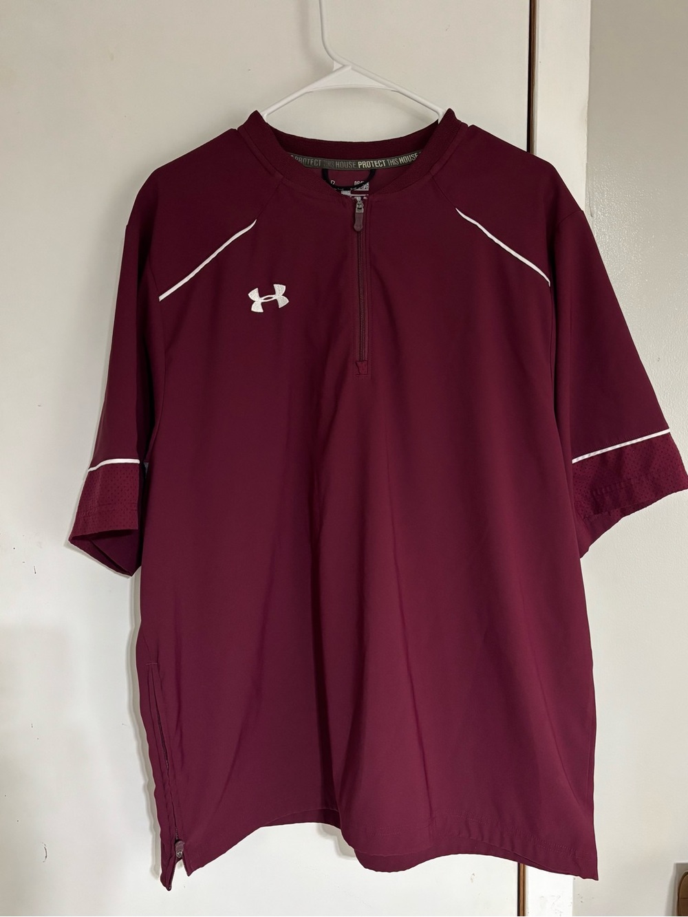 Under Armour Men’s Maroon Half-Zip Performance Polo